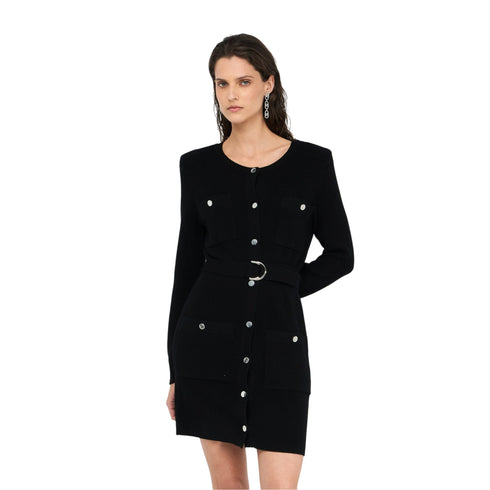 Liu Jo Abito mini Abito Donna in maglia con spalline imbottite e bottoni S - Francavilla Moda